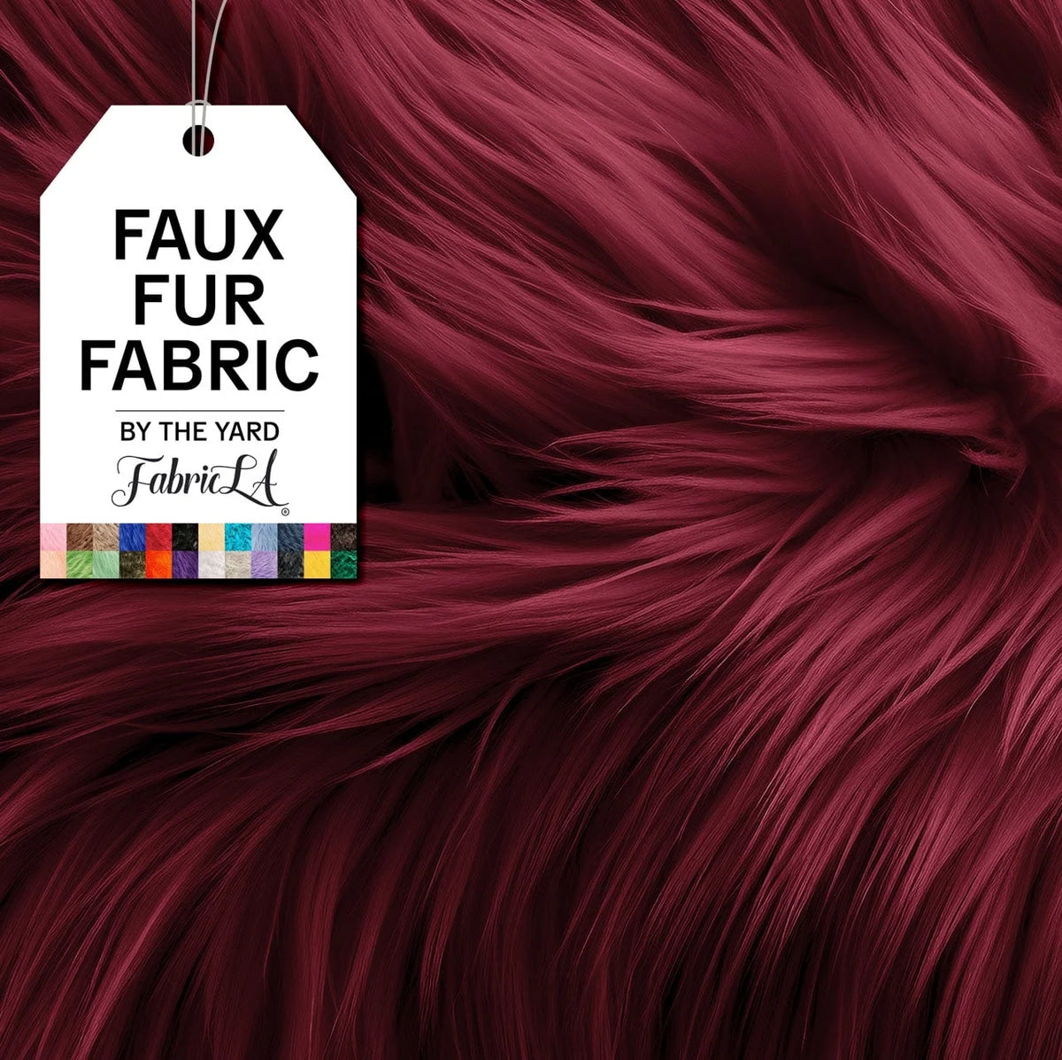 Burgundy 5 Yards Faux Fur Fabric S83883