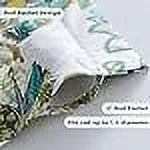 Floral Leaves 18 Inch Length Room Darkening Valance 52x18 White Seafoam Gray 2 Pack P509