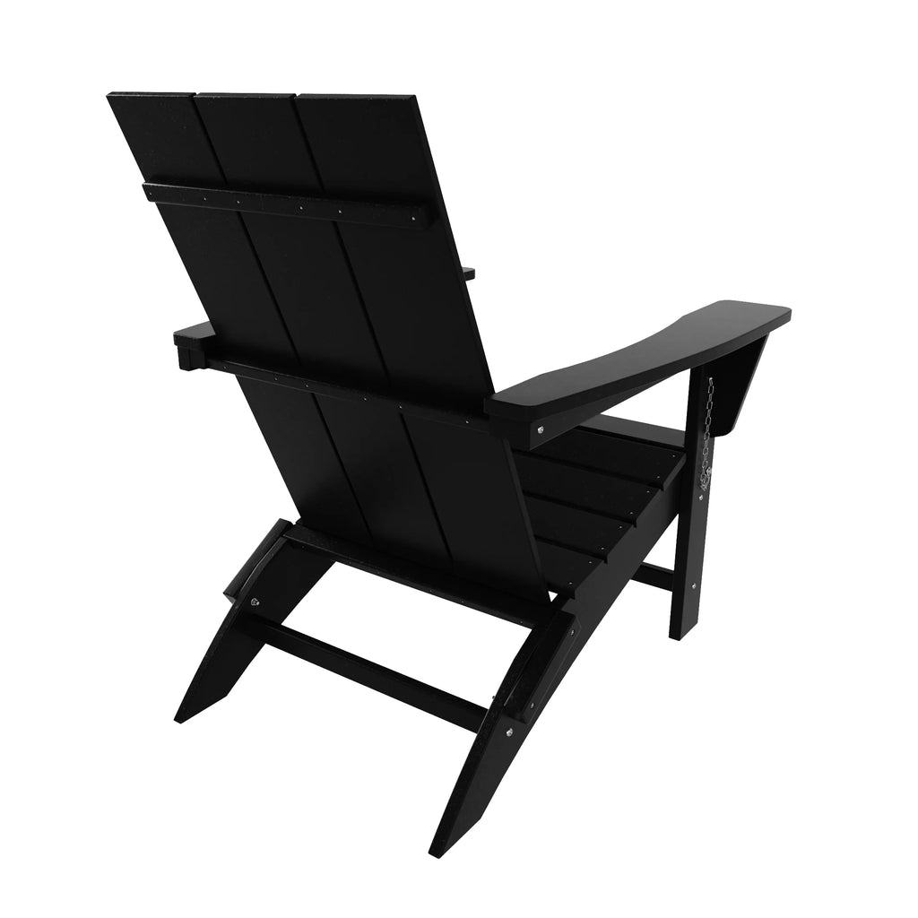 Black All Weather Resistant Poly Lumber Adirondack Chair Q164
