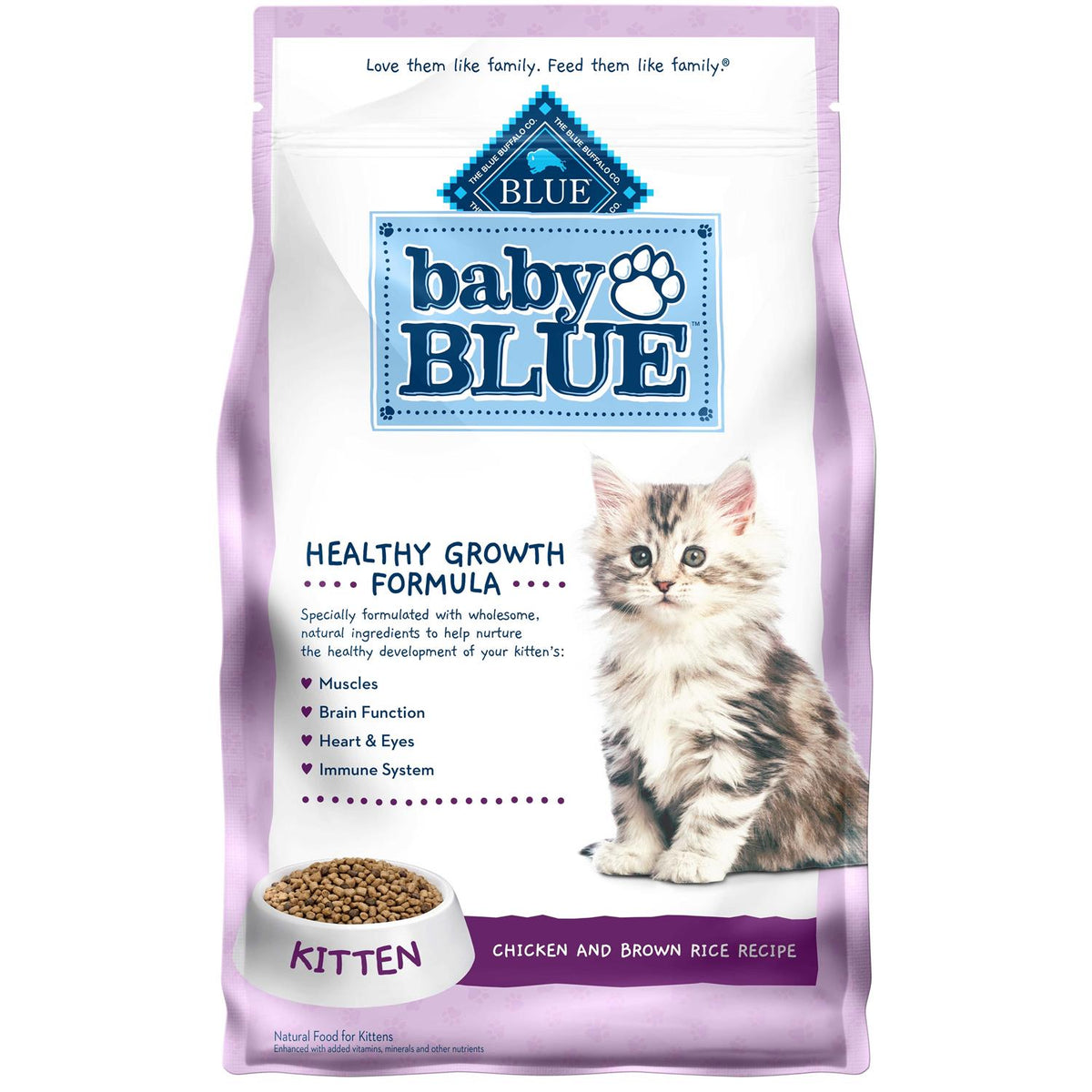 Chicken and Brown Rice Kitten Dry Cat Food V811577