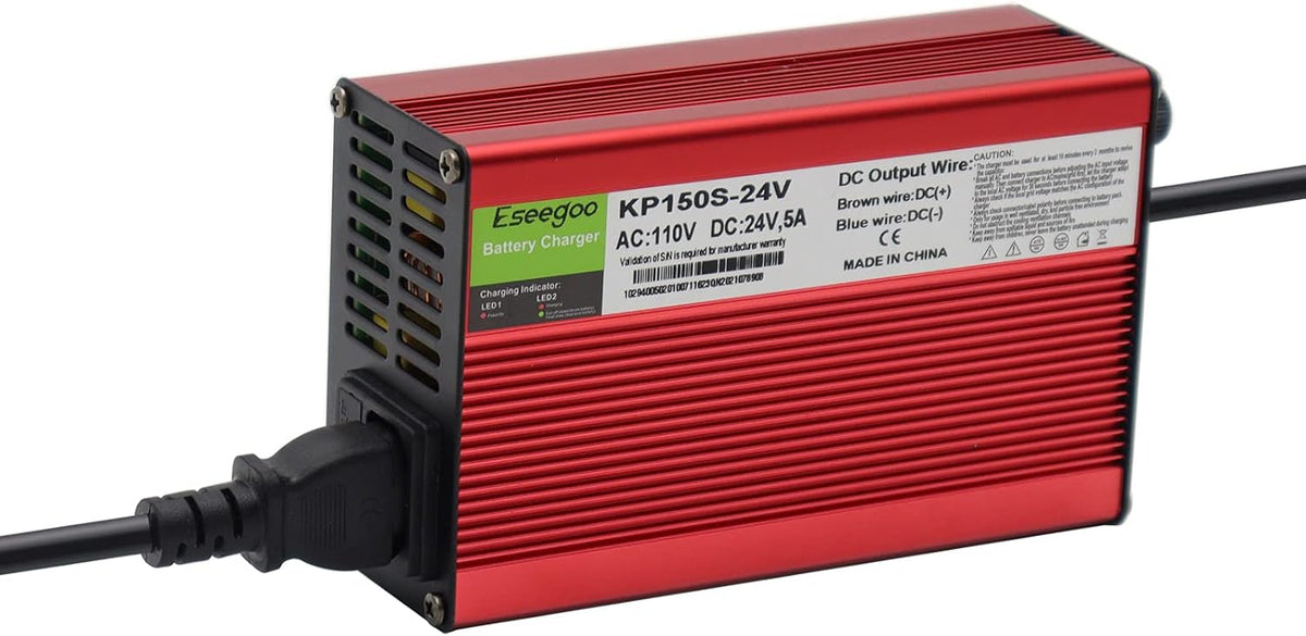 24V 5A Battery Charger with 3-Pin XLR Connector Pack of 2 V6733
