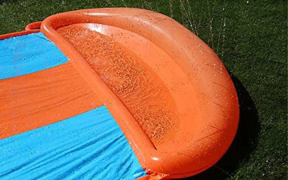 18' Triple Lane Water Slide with Ramp C449