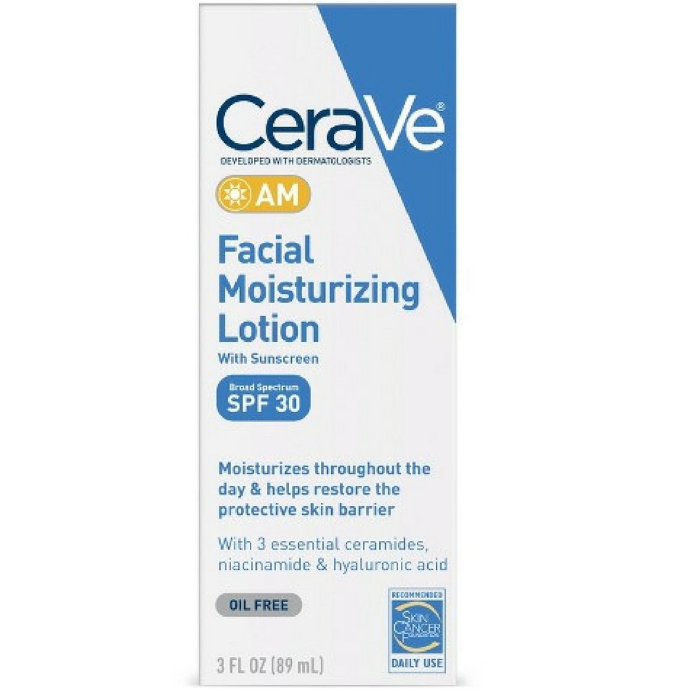 Facial Moisturizing Lotion AM SPF 30, 3 Ounce, Fragrance Free D655