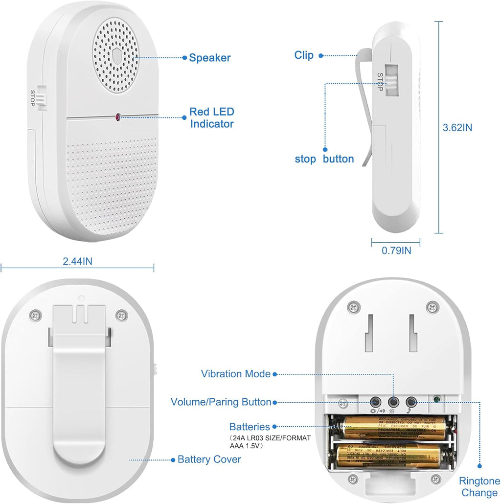 Caregiver Pager Call Button Emergency Alert System B564