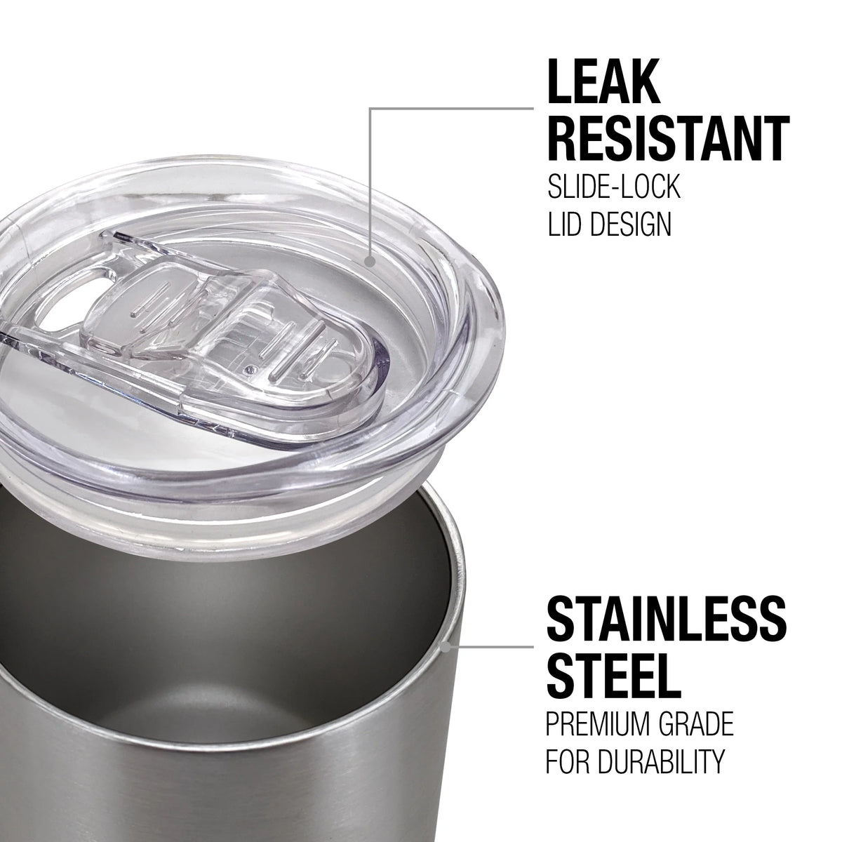 Catwoman Chibi 12 OZ Stemless Wine Tumbler, Stainless Steel Travel Cup with Leak Resistant Slide-Lock Lid H58451