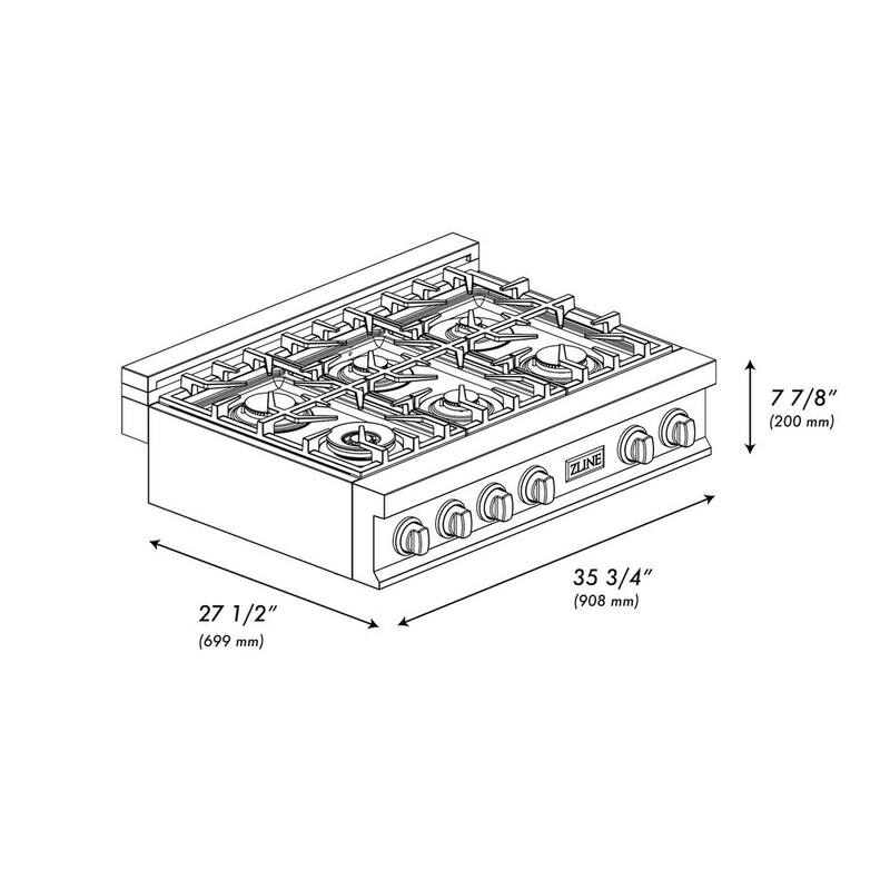 6 Burner Porcelain Gas Cooktop M839