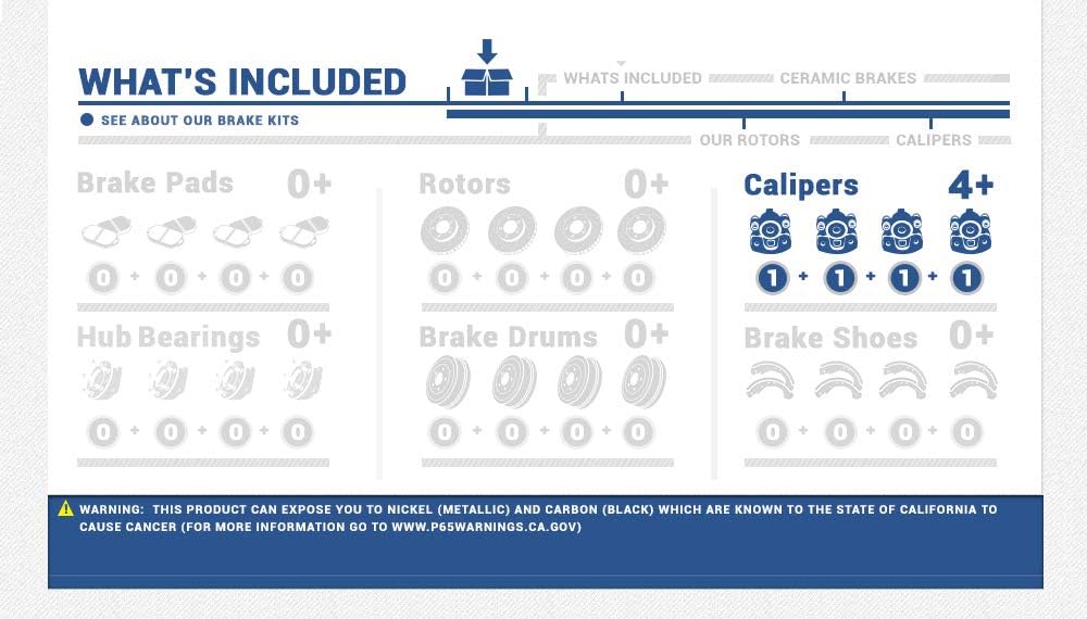 Red Powder Coated Caliper Assembly Set Kit Z101