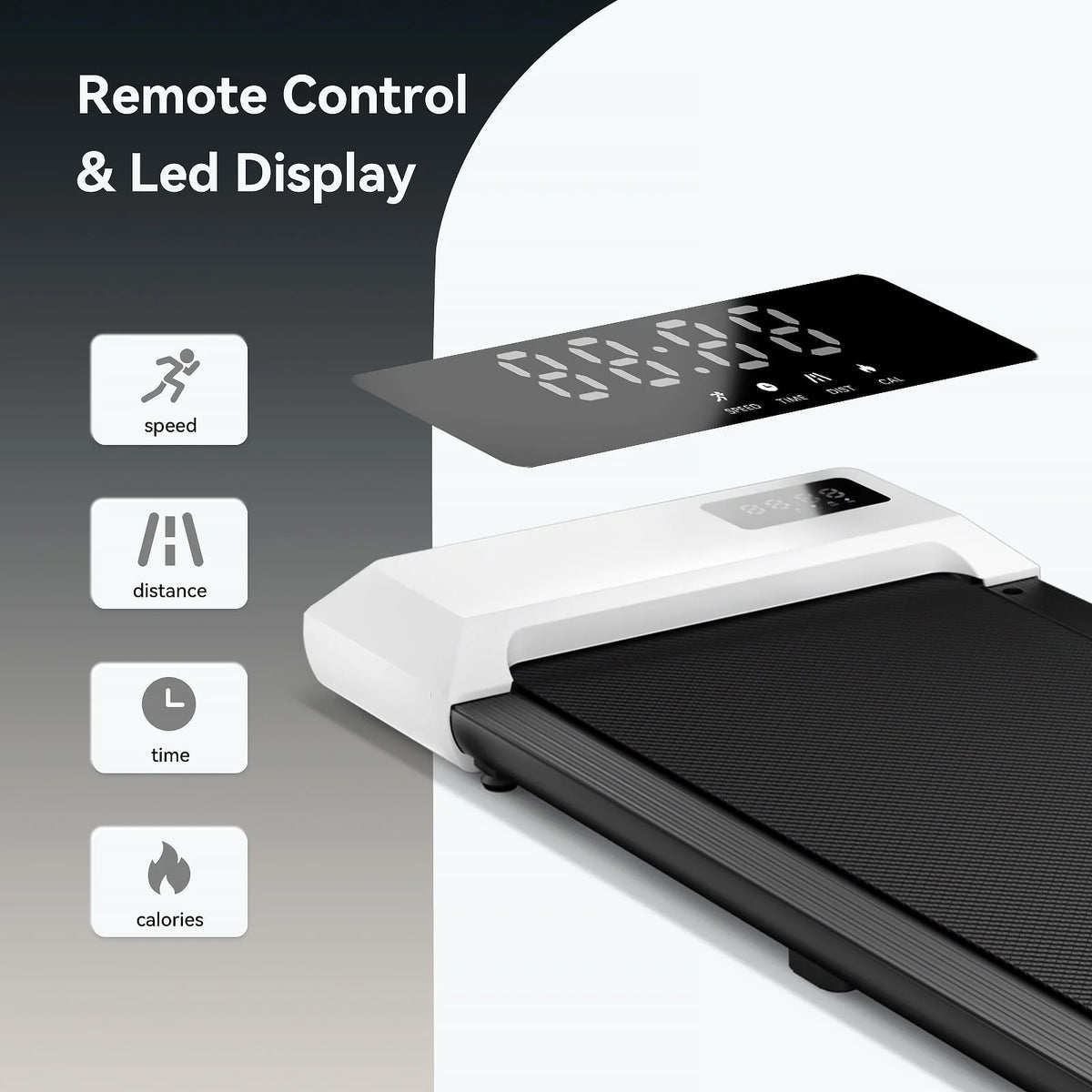 2 in 1 Walking Pad Treadmill with LED Display R96271