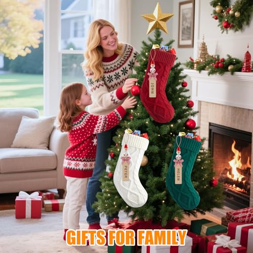 18” Large Knitted Christmas Stockings 6 Pack Y51828