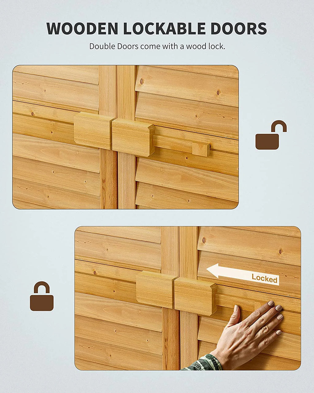 Outdoor Storage Cabinet with Asphalt Roof C443630