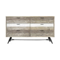 63 Inch Acacia Wood 6 Drawer Dresser O67521