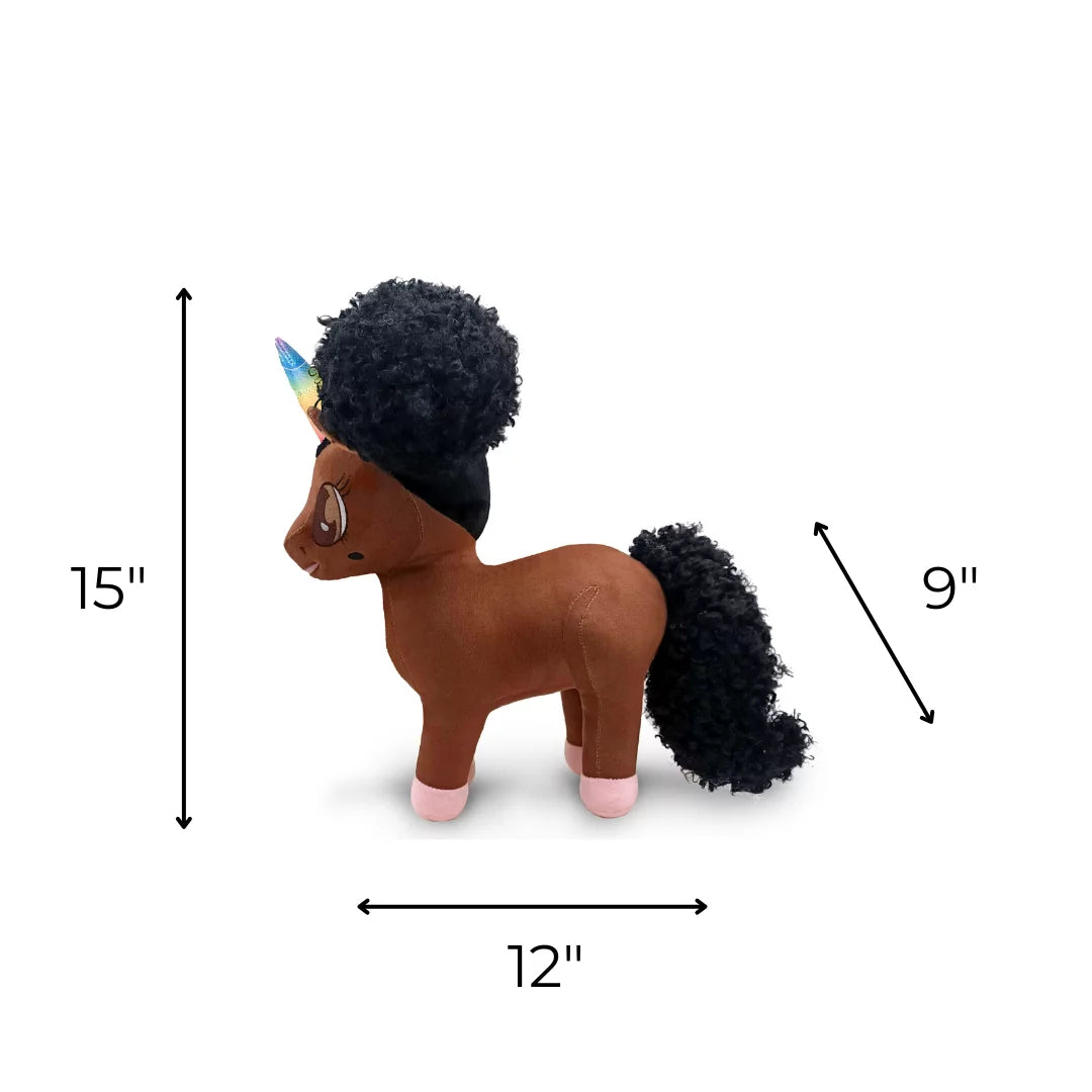 Black Unicorn Plush Toy 15 inch U746