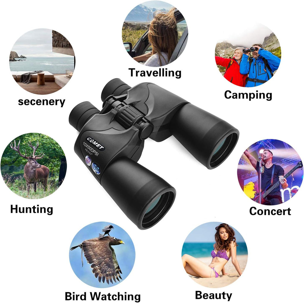 10x50 Waterproof Binoculars with Case and Strap L478966