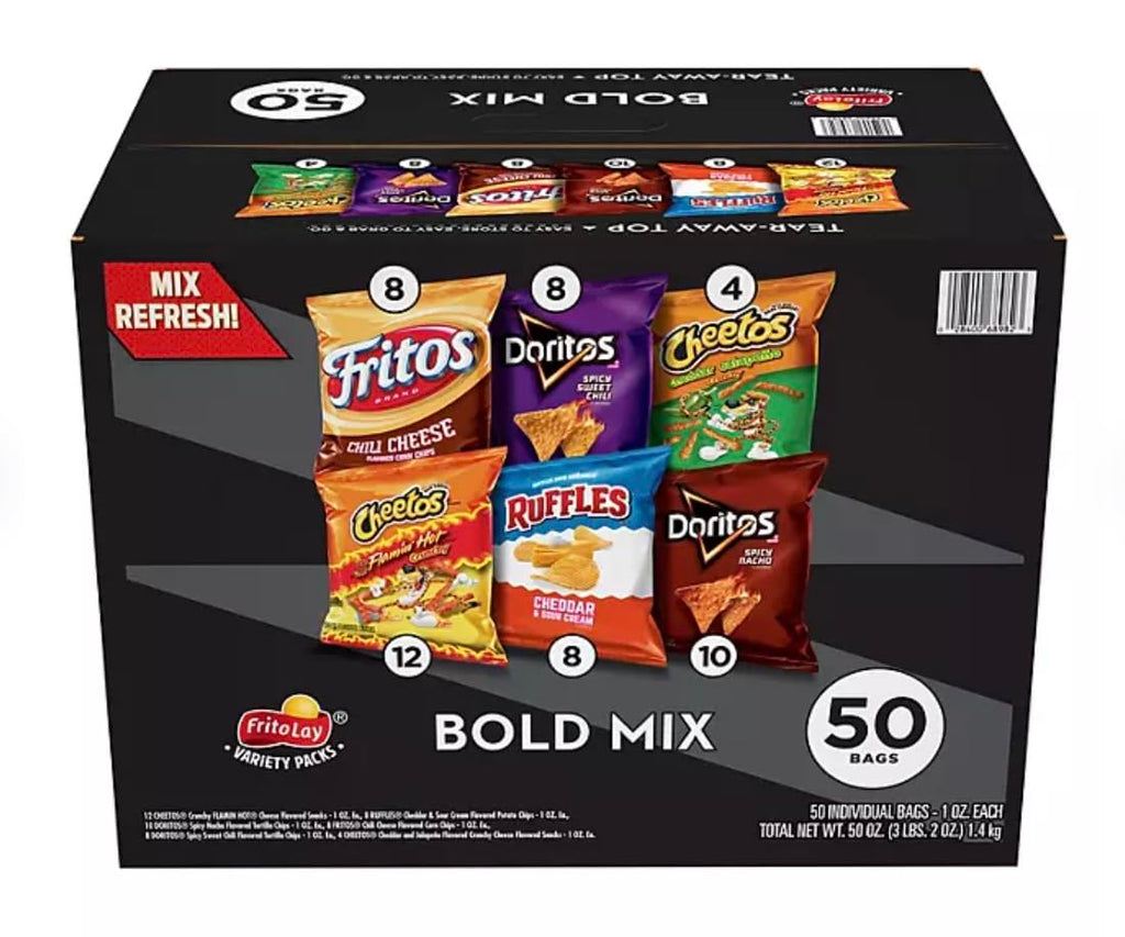 Bold Mix Variety Pack Chips and Snacks (50 ct.) Y916