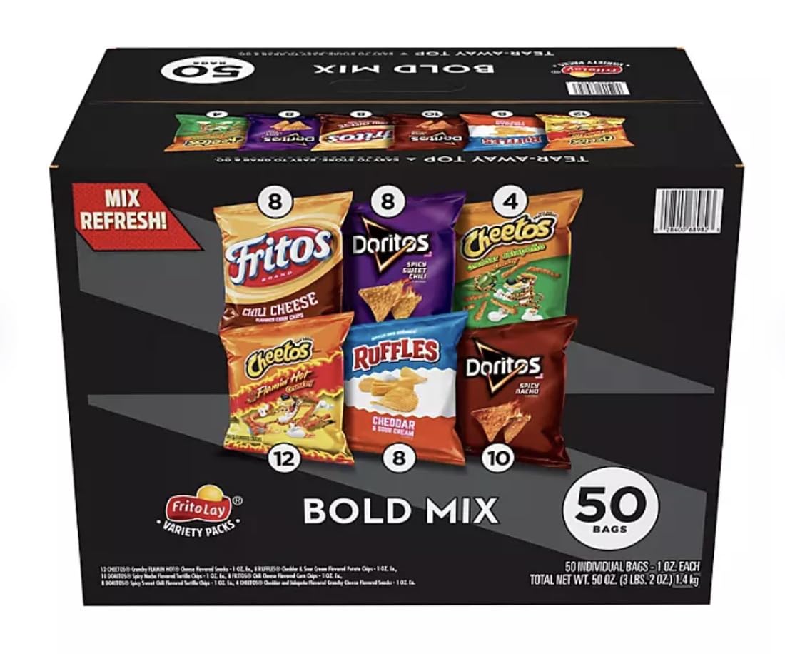 Bold Mix Variety Pack Chips and Snacks (50 ct.) Y916