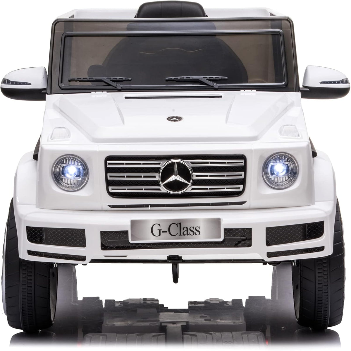 12V Kids Ride On Car with Remote Control, Music, Horn & LED Lights, Black W477