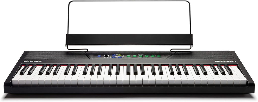 61 Key Digital Piano Keyboard with Semi Weighted Keys, 10 Voices, Sustain Pedal and Headphones C209