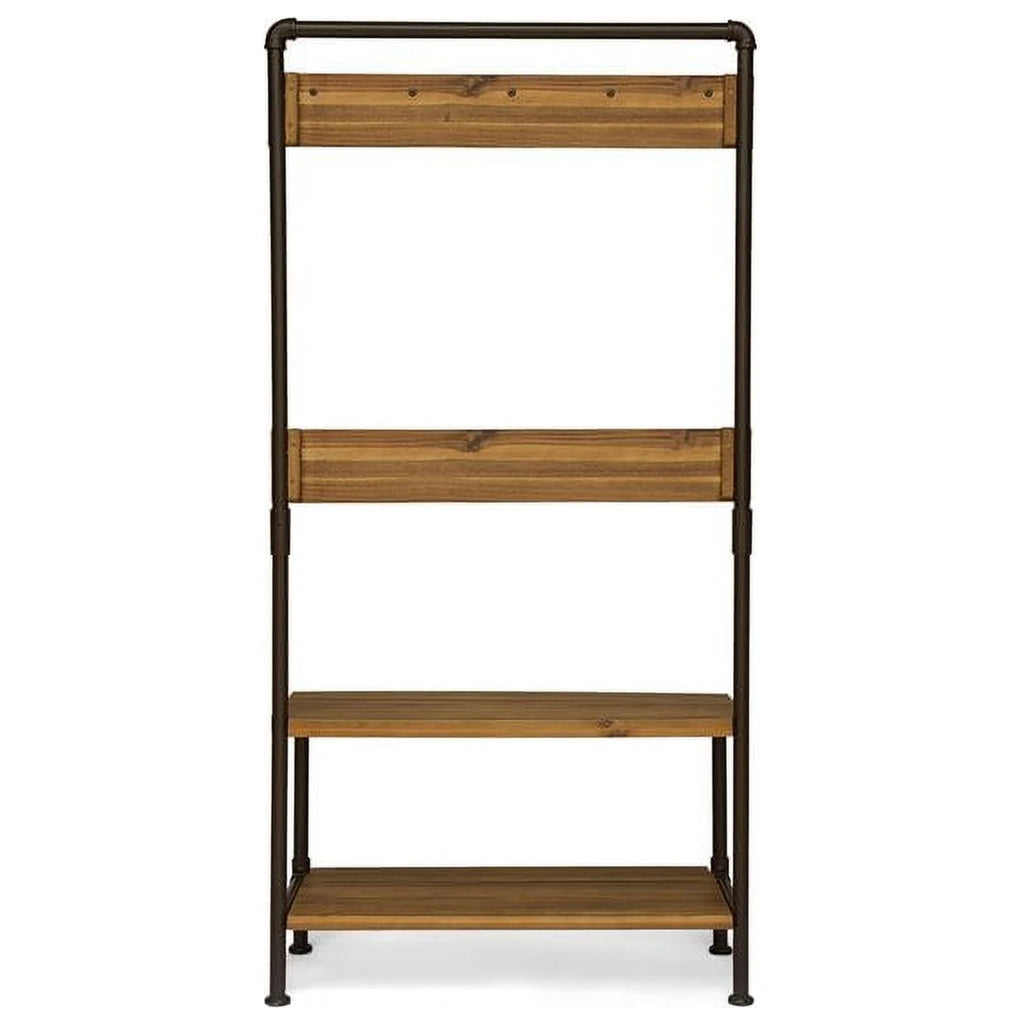 Acacia Wood Bench with Shelf and Coat Hook J924