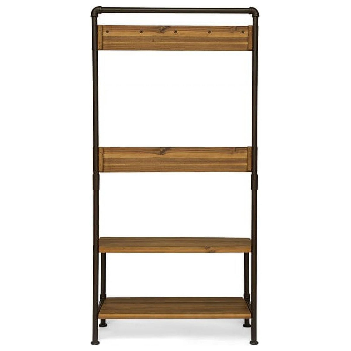 Acacia Wood Bench with Shelf and Coat Hook J924
