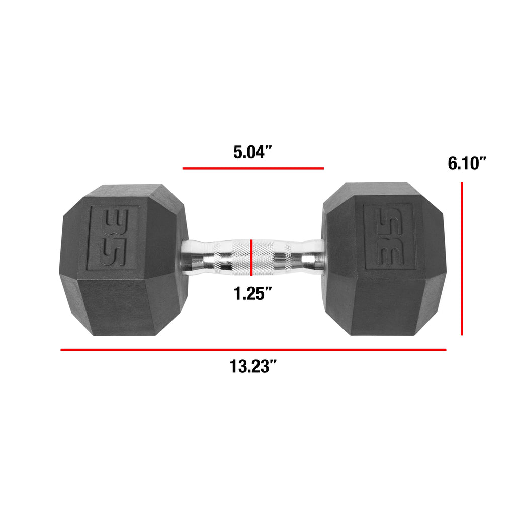 Coated Hex Dumbbell 35 lbs Q94986