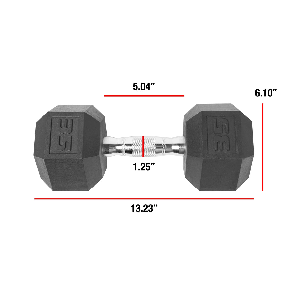 Coated Hex Dumbbell 35 lbs Q94986