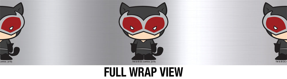 Catwoman Chibi 12 OZ Stemless Wine Tumbler, Stainless Steel Travel Cup with Leak Resistant Slide-Lock Lid H58451