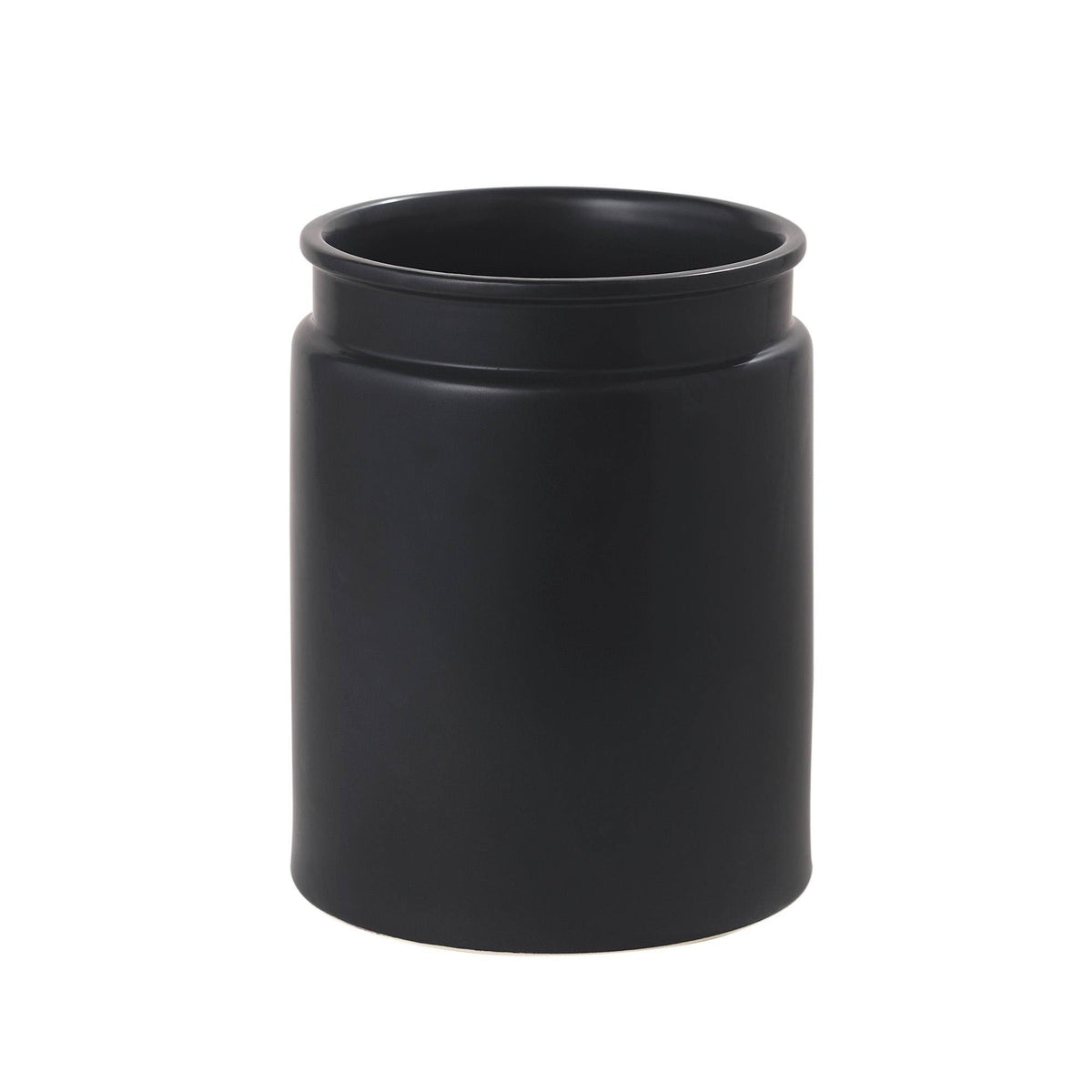 Solid Black Wastebasket T41783