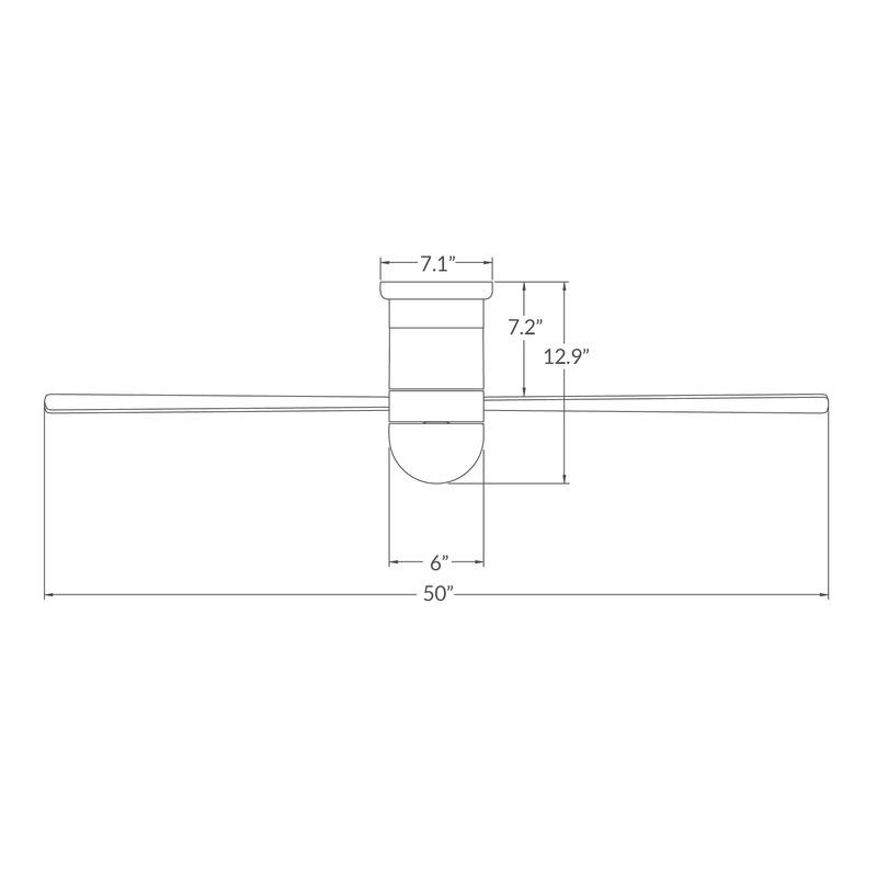 White Cirrus Flush Mount DC Ceiling Fan N79850