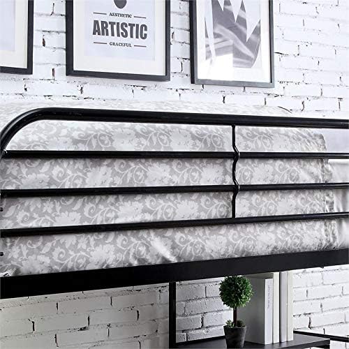 Black Metal Twin Over Workstation Bunk Bed P317433
