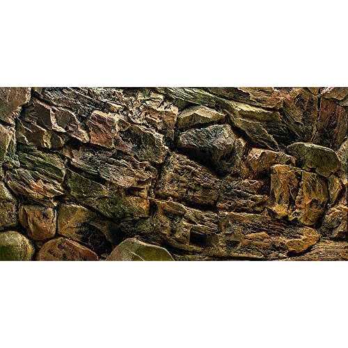 Rock Wall Aquarium Background Poster PVC Fish Tank Decor Landscape D69563