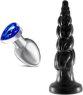 Heart Shaped Anal Butt Plugs (L) + 15.7inch Huge Anal Plug Q8451