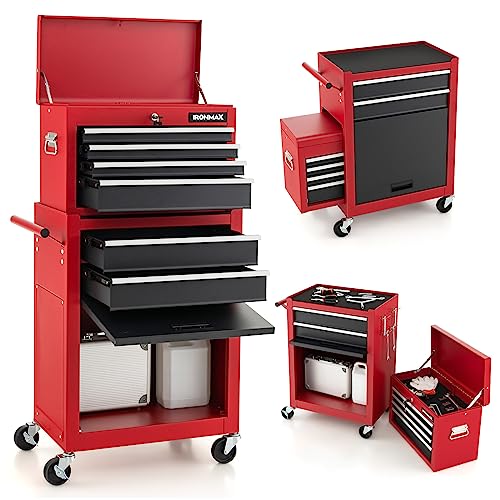 Rolling Tool Chest Cabinet with Wheels and Lock, 6 Drawers R914218