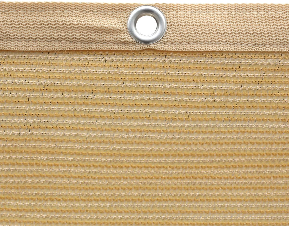 90% Shade Cloth with Grommets 12' x 20' Wheat R8822