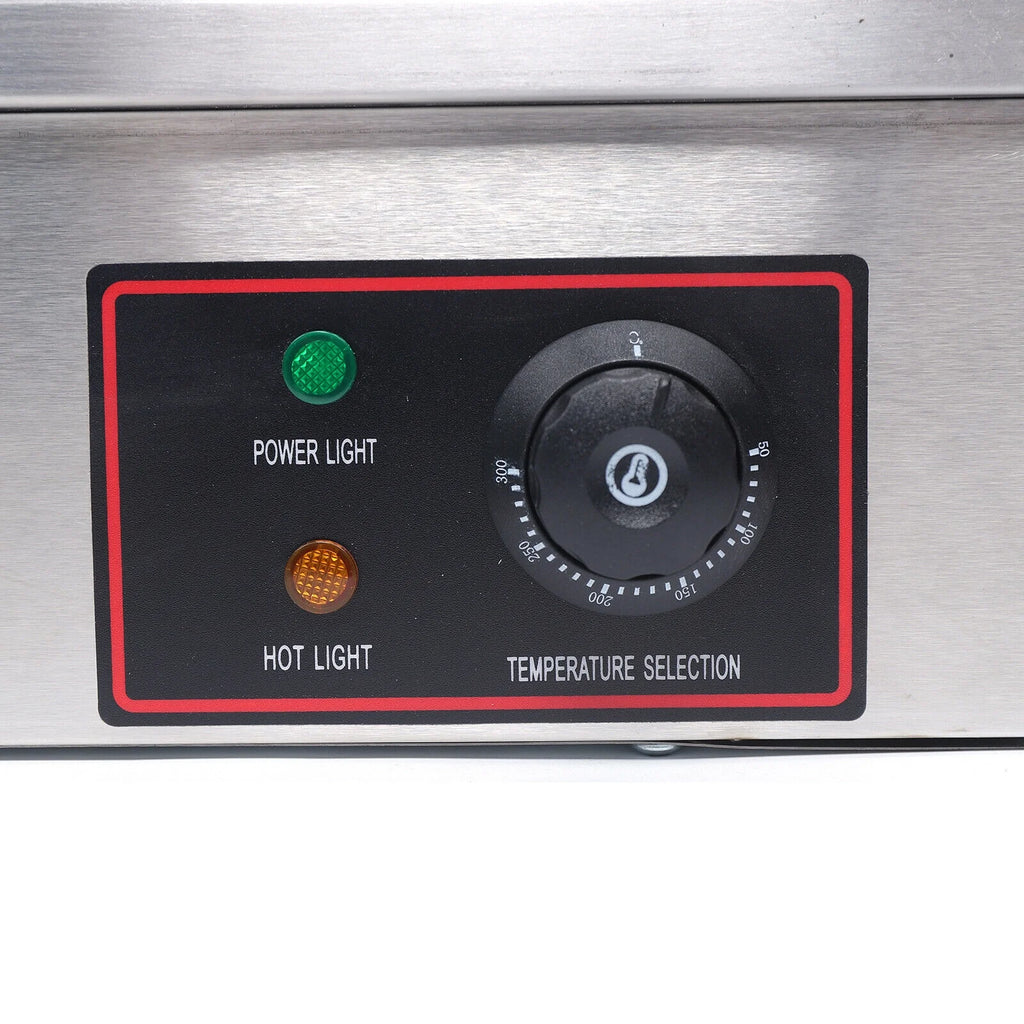 3000W 22'' Commercial Electric Griddle Flat Top Grill Stove Stainless Steel X3766