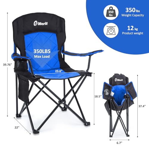 Oversized Padded Camping Chair with Arms X28627
