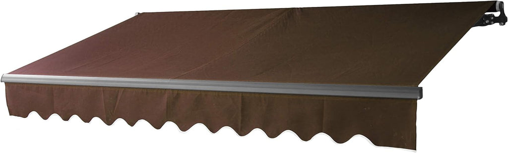 Blue and White Stripes Retractable Patio Awning E16275