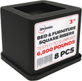 Black 3 Inch Bed and Furniture Risers O458180