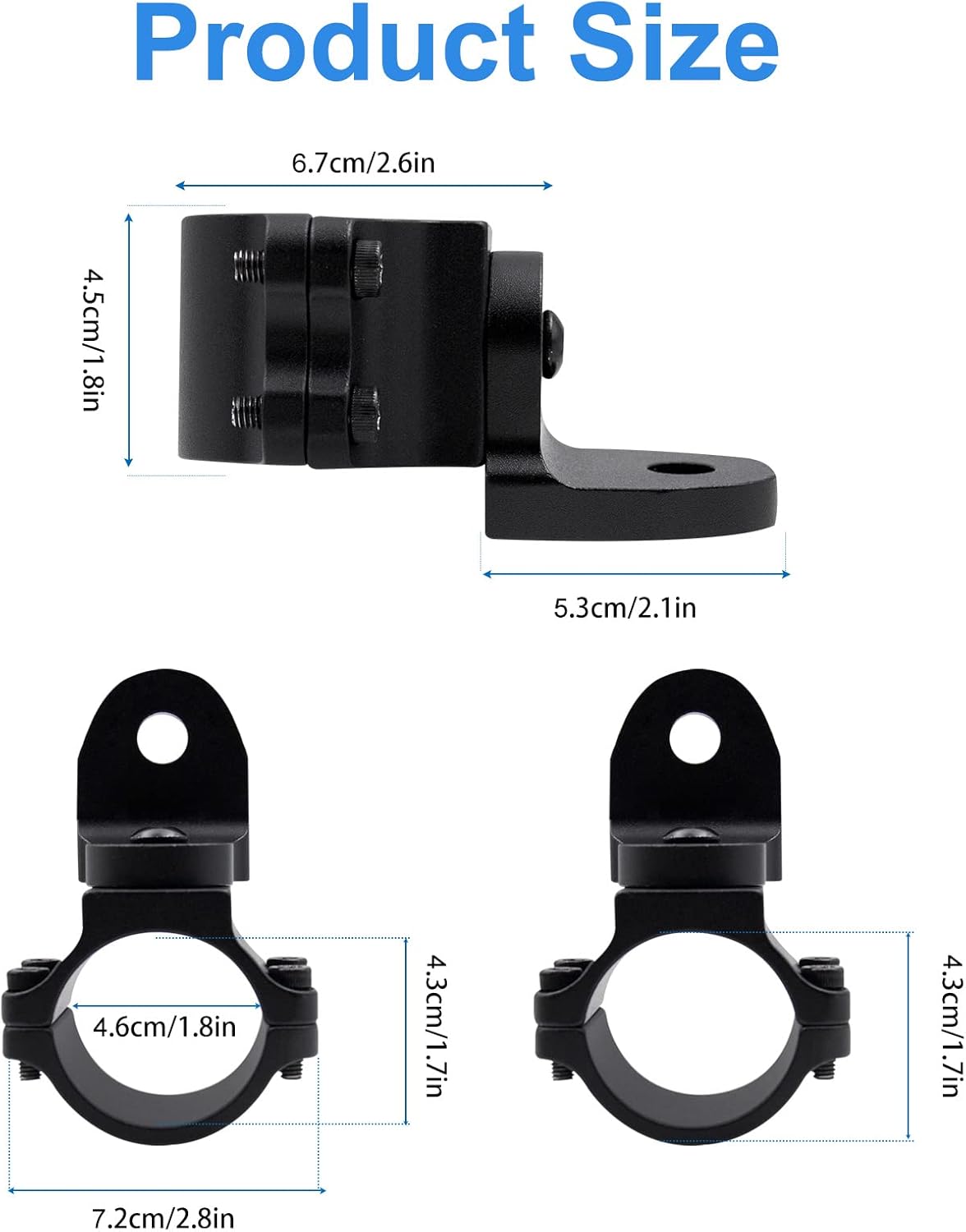 2PCS Quick-Release UTV Flag Pole Mounting Bracket for 1-2in Roll Bar G430