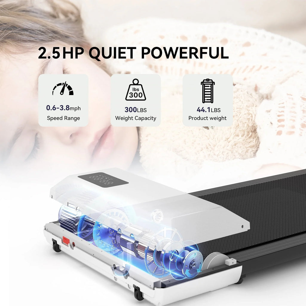 2 in 1 Walking Pad Treadmill with LED Display R96271