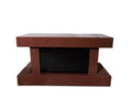 India Red granite bench headstone four niche cremation P416047