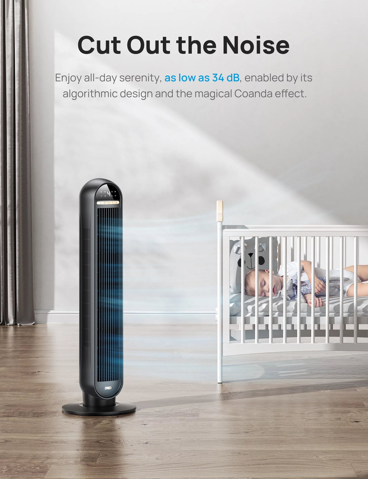 36 Standing Floor Fan with Remote 90° Oscillating 4 Speeds H87755