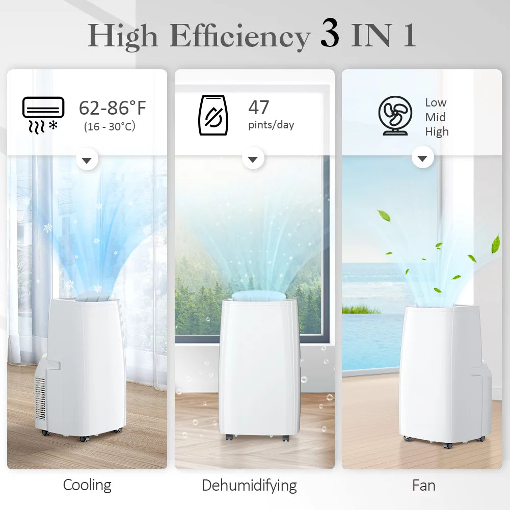 14,000 BTU 3 in 1 Portable Air Conditioner F938