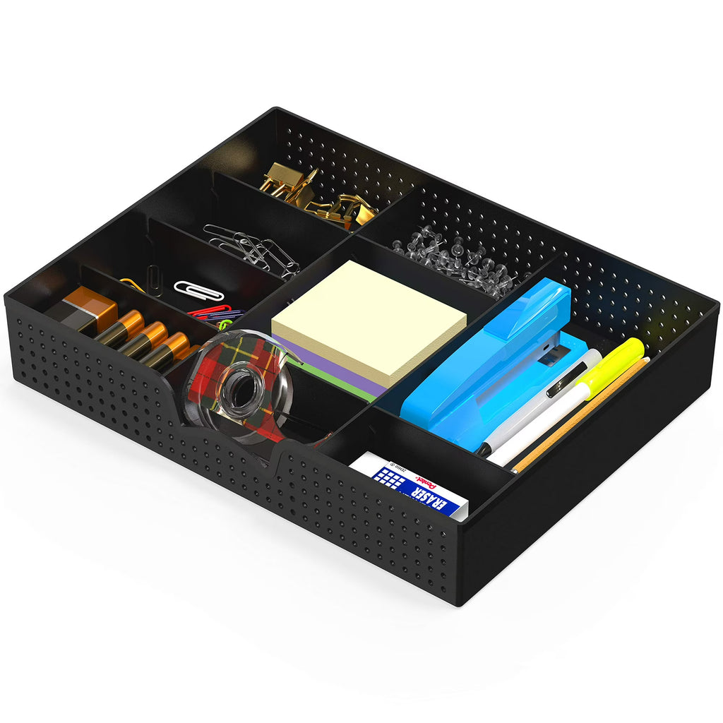 Black 9 Compartment Drawer Organizer Tray W3880