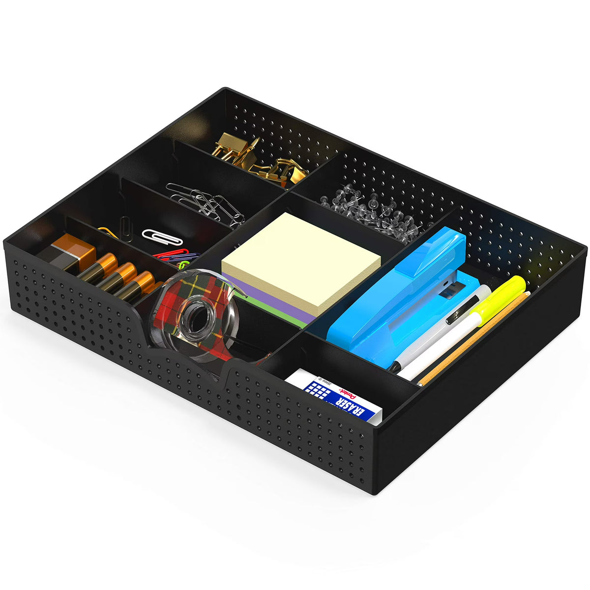 Black 9 Compartment Drawer Organizer Tray W3880