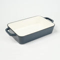 Red Enameled Cast Iron Rectangle Roasting Pan F641