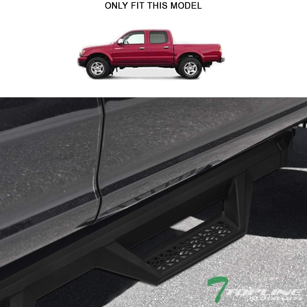 Matte Black Aluminum Hoop Drop Step Side Nerf Bars Running Boards R6624