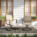 Swivel Patio Chairs Set of 2 Metal Frame T55389