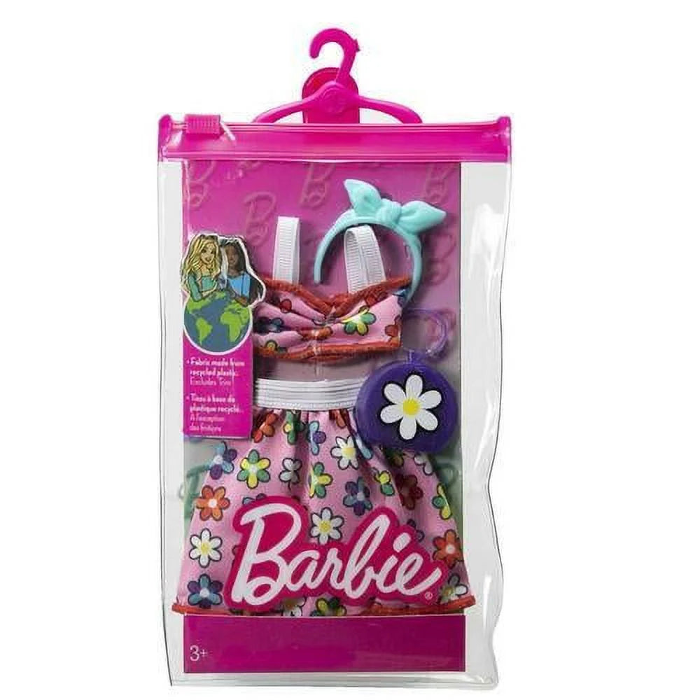 Barbie Fashion Pack Long Sleeve Denim Jacket & Flower Outfit & Two Accessories R740