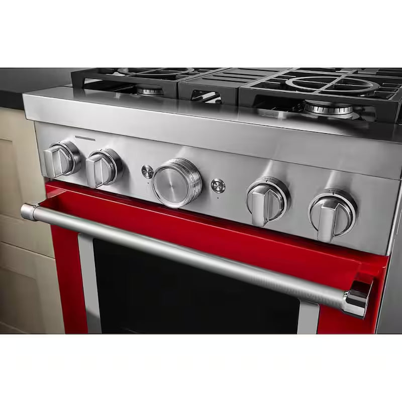 Passion Red 4-Burner Dual Fuel Freestanding Smart Range F27074