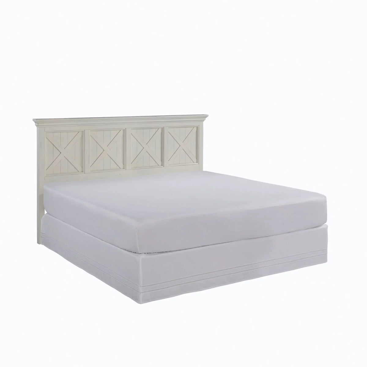 Wood King Headboard in Off White L739